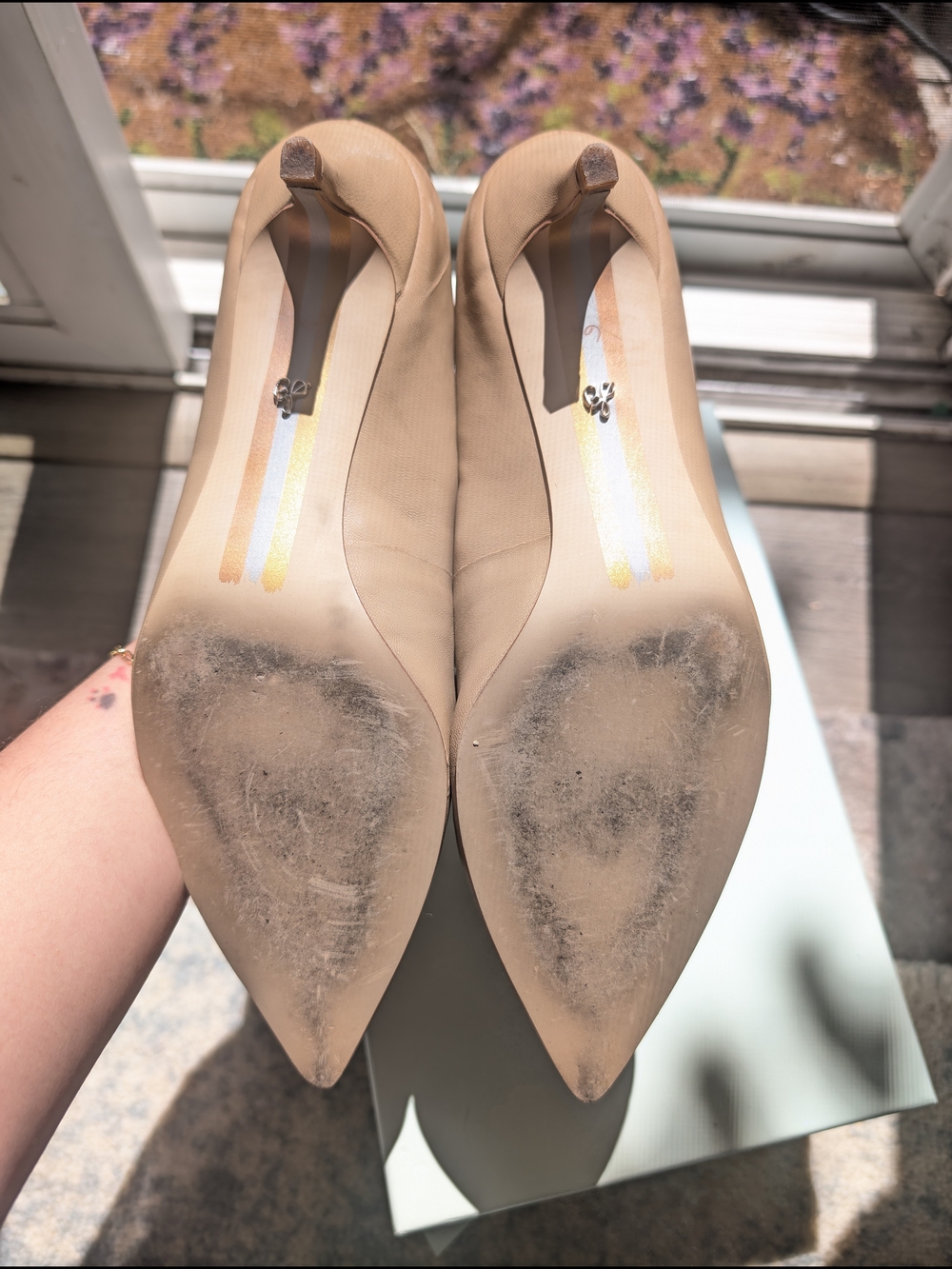 🐱👠Sam Edelman Dori Nude Pointed-Toe Kitten Heel Pumps - Picture 5 of 9